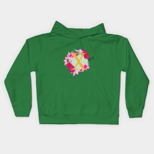 A floral gift for the special X in your life! Kids Hoodie